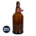 SINGLE - 1 Liter Amber Swing Top Bottle