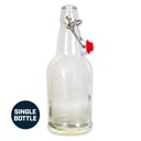 SINGLE - 16 oz. Clear Swing Top Bottle