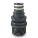 Quick Connect 1/2 in. NPT X Male shut-off (gray) - Kent Systems