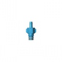 Quick Connect 3/16 in. Barb X Male shut-off (blue) - Kent Systems