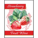 Strawberry Fruit Wine Self Adhesive Wine Labels, pkg of 30